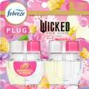 Febreze Plug In Air Freshener, "Wicked: For Good" Limited Edition Odor-Fighting Scented Oil Refill, Air Fresheners for Home and Bathroom and Kitchen, Long Lasting, Wicked Beautifical Blossom, 2 Count
