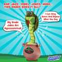 Gagster Cobra Snake Dancing Toy Plush - Mimicking Toy for Kids & Adults - that Tells Jokes & Can Repeat What You Say, Dancing Talking Singing Yodeling Funny Gift for Kids & Toddlers, Fun Gag Gifts, 14 inches tall