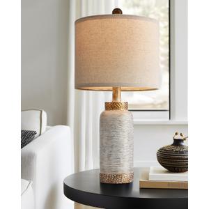 Table Lamp for Bedroom Living Room 20.25" Farmhouse Rustic Vintage Small Lamps Bedside Nightstand Light Home Office Desk Retro Mysterious East Style Deco (Antique White) (Antique White Small Size)
