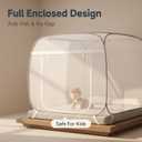 Mosquito Net for Bed,Large Folding Pop Up Mosquito Tent with Net Bottom, 2 Entries, Suit for Twin to King Size Bed(71"x79"x59")
