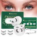 KEYYOU Reusable Magnetic Eyelashes 2 Pair with Applicator No Glue Needed 3D Natural Magnetic Lashes, Easy to Apply & Long Lasting for Daily Use & Events(A01+A05)