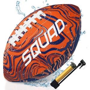 SQUAD Waterproof Football for Pool & Beach, Durable Fun Water Game Toy for Family, Teens, Adults - Strong Grip Pattern, Ideal Gift for Boys & Girls 8-15+ Year Old
