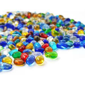 Keedolla 3 LB Glass Fish Tank Gravel Aquarium Fish Tank Stones, Betta Fish Bowl Rocks Gems Marbles Pebbles Gravel for Aquarium, Fish Tank, Vase Fillers, Succulent Plants Decor - Rainbow