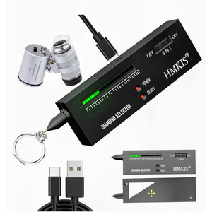 Diamond Tester Pen, Professional Jewelry Diamond Tester with 60X Jewelry Loupe Magnifier, Diamond Selector for Novice and Expert (Non-Rechargeable)