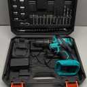 COMOWARE 20V Cordless Drill, Electric Power Drill Set with 1 Battery & Charger, 3/8” Keyless Chuck, 2 Variable Speed, 266 In-lb Torque, 25+1 Position and 34pcs Drill/Driver Bits