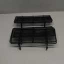 Shimeyao 7 Pcs Pegboard Shelf, Metal Mesh Peg Board Hooks, Shelf Brackets Organizer Attachments for Home Garage Workbench Kitchen, Fit 1/4 and 1/8 Inch, Black