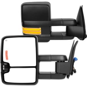 Towing Mirrors Black 2003-2006 for Chevy Silverado for GMC Sierra Pickup All Models Driver and Passenger Side