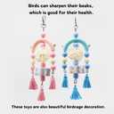 3PCS Bird Toys Bird Foraging Toys Chewing Hanging Birdcage Swing Cage Accessories Parrot Climbing Ladder for Conure Parakeet Cockatiel Budgies Lovebird Parrotlet (Purple)