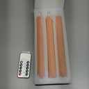 Fall Flameless Orange Taper Candles with Remote, LED Candlesticks with Realistic 3D Flickering Flame, 3-Pack Real Wax Fake Candles, Thanksgiving & Harevst & Halloween Decor for Home