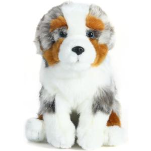 TAMMYFLYFLY Pugsly Pug Plush Stuffed Animal Puppy Dog, 12 inches (Australian Shepherd)