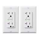 DEWENWILS 2 Pack 20 Amp GFCI Outlet, Self-Test GFI Receptacles with LED Indicator, Tamper Resistant & Weather Resistant, Wallplate and Screws Included, UL Listed, White