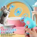 Bamboo Dragonfly Catapult Launcher, Cat Toy Spinning Flying Saucer Launcher, Interactive Cat Toy with Glowing LED for Pet Exercise & Nighttime Play