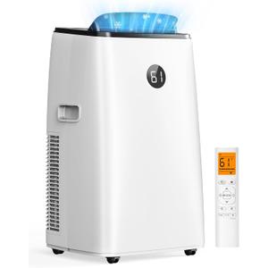 14000 BTU Portable Air Conditioner for Large Rooms up to 700 Sq. Ft., 3-in-1 Portable AC Unit with Fan, Dehumidifier, Self-Evaporating, 48dB Sleep Mode, Remote, Auto Swing, Window Kit