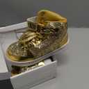 Glitter Shoes Kids High Top Sneakers for Boys Girls Gift Party Birthday Christmas Halloween,Size 30