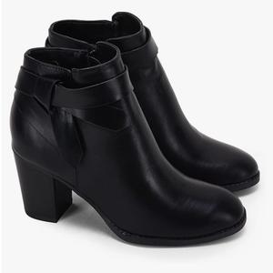 PiePieBuy Women's Tie Knot Chelsea Pump Ankle Boots Closed Toe Stacked Heel Booties Shoes Size 8,5