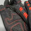 Heavy-Duty Mechanics Work Gloves Women, TPR Impact Glove,Anti-Vibration,Heavy Duty,Touchscreen,Small,Red+Black (Black, S)