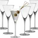 Handmade Martini Cocktail Glass, 4-Ounce, Set of 6