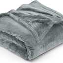 Utopia Bedding Fleece Blanket Queen Size Ash Grey 300GSM Luxury Fuzzy Soft Anti-Static Microfiber Bed Blanket (90x90 Inch)