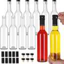 AuroTrends 12 oz Bottles 12Pack with Cork Lids & Shrink Capsules - Durable 375ml Glass Bottles with Lids for Home Brewing, Sparkling Beverages, Fermentation, and Crafting