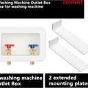 (1 Pack) Lidertik Washing Machine Outlet Box Press with Center Drain, Inlet 1/2 inch Press connect x Outlet 3/4 inch NH Thread LI-XYJH-560-LK