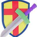 Super Z Outlet Children's Foam Toy Medieval Joust Sword & Shield Knight Set Lightweight Safe for Birthday Party Activities, Event Favors, Toy Gifts