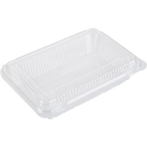 Restaurantware-Thermo Tek 7.5 x 5.24 x 1.7 Inch Food Containers, 100 Rectangle Clamshell Containers - Durable, Heavy-Duty, Clear Plastic Clamshell Containers, For Cafes And Restaurants