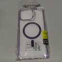 WOGROO for iPhone 15 Pro Max Case, Compatible with MagSafe, Magnetic Kickstand Case, Clear Purple