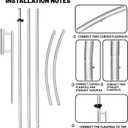 Swooper Flag Pole Kit, 15 FT Windless Aluminum Alloy Flagpole Fits 11 FT Feather Flags with Ground Spike/Heavy Duty Base (1, Silver)
