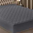 Utopia Bedding Quilted Fitted Mattress Pad, Full Size, Elastic Fitted Mattress Topper Protector and Cover with Deep Pocket Stretches up to 16 Inches, Machine Washable (Grey)