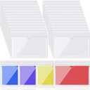 Chinco 30 Pcs Self Adhesive Pockets, Bin Labels for Storage Bins, Clear Pocket Label Sleeves, Plastic Index Card Holder with Top Open for Organizing Bins Box Drawer(3 x 5 Inches)