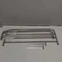 DDS-DUDES 23 Inch Bathroom Towel Rack Towel Shelf with Double Towel Bars Lavatory Wall Mount Holder with Hooks Stainless Steel Hotel Bath Rack