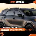 in-Channel Rain Guards Fit for Kia Sportage 2023 2024 2025 2026, Durable Side Windows Rain Guard Wind Deflectors 2023-2026 Sportage Rain Guard Black 4 PCS