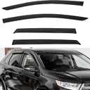 4pcs Window Visors Compatible with 2015-2024 Edge Front+Rear Smoke Tint Window Sun/Rain Guard Outside Mount Tape-On Vent