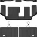 GINOWY-Floor Mats & Cargo Liner Set for Mazda CX9 2016-2023, 7 Passenger, Bench Seat, All Weather Mats Cargo Trunk Mat Waterproof Car Mats for Mazda CX-9 Accessories Custom Fit