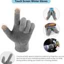 Cierto Winter Knit Beanie Hat Gloves Set for Men Women, Neck Warmer Scarf and Touch Screen Gloves