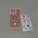 MOCCA Design for iPhone 16 Pro Case with Magnetic Invisible Stand [Full Camera Protection] [Compatible with Magsafe] Military Drop Shockproof Translucent Matte Phone Case Cover 6.3",Pink