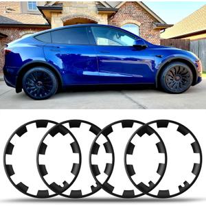JMTBNO for Tesla Model Y 20 Inch Wheel Rim Protector ABS Rim Guard Rim Hubcap Cover Car Protection Tire Trim Rings for Model Y Exterior Accessories