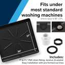 Camco Washing Machine Drain Pan - Features a Durable Plastic Construction, 1-inch/1.5-inch PVC Drain Fitting, and Measures 30-inches (L) x 32-inches (W) x 2 -inches (H) (OD) (20750)