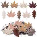 30 Thanksgiving Fall Leaves Fall Trees Ornaments 3D Fabric Felt Leaves for Crafts Cotton Maple Leaf Hanging Ornament Thanksgiving Ornament for Tree Autumn Decoration Farmhouse Harvest Party
