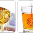 PRETYZOOM 8 Pcs Stainless Steel Honey Dipper Stir Sticks Set for Coffee Tea Bar Honey Spoon Swizzle Stirrers Mini Ladle Cocktail Drink Accessories