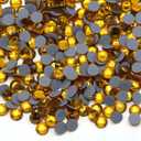 Hotfix Rhinestones Flatback Glass Rhinestone 1440PCS SS16 3.7-3.9MM Round Gems for Nails Art Glitter Crystals Stone DIY Bags Clothes Shoes (Golden Yellow)