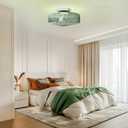 Bofea Green Ceiling Light Fixture Vintage Glass Flush Mount Ceiling Light