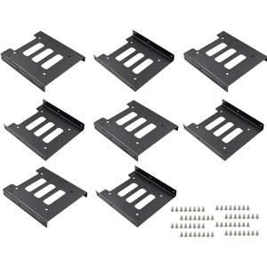 8Pcs 2.5" to 3.5" SSD HDD Hard Disk Drive Bays Holder Metal Mounting Bracket Adapter with Screws for PC (Pack of 8)