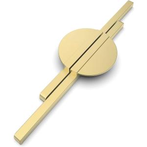 homdiy 2 Pack Half Moon Cabinet Pulls Gold Drawer Pulls Semicircle Cabinet Handles Brushed Gold Modern Hardware for Dresser Bathroom 5 inch (128mm) Hole Center