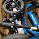 Steerable Knee Scooter Deluxe Medical Scooter for Foot Injuries Compact Crutches, with Dual Rear on-Wheel Brake and Shock Absorption Under The Knee pad Blue