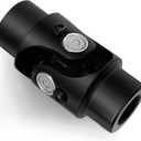3/4" 20 Spline X 3/4" Round Steering Shaft U Joint Single Black Universal Joint Coupling (3-1/4" Overall Length)