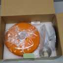 Mushroom Lamp for Bedroom,Mid Century Modern Lamp for Nightstand, Dimmable Retro Egg Tart Bedside Small Lamps,Unique Home Mushroom Decor Aesthetic Cute Table Lamps for Living Room (Orange)