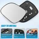 Driver Side Power Heated Mirror Glass Assembly Replacement for Toyota RAV4 2006 2007 2008 2009 2010 2011 - Left Side Convex Mirrors With Backing Plate 8796142790 for Rav4 Accessories