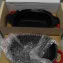 Cast Iron Dutch Bread Oven - 2.5QT Dutch Oven for Sourdough Bread Baking, Cast Iron Bread Loaf Pan with Perforated Non-Stick Silicone Liner, Blue Oval Bread Baking Pan, Gift for Family & Baker,Red