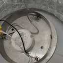 Modern Crystal Chandelier Dimmable LED 15.7" Ring Pendant Light Adjustable Round Chrome Crystal Chandelier Light Fixtures for Dining Room Living Room